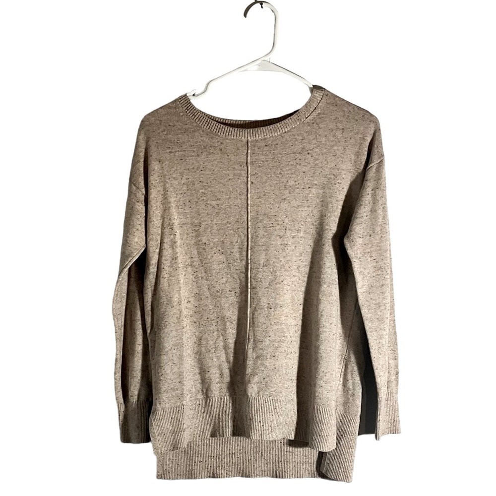 Banana Republic Fleck Boatneck Pullover Sweater in Heather Oatmeal | SZ Small